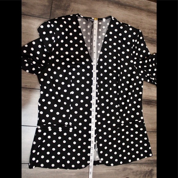 Black & White Polka Dot Blazer - Shein - Picture 10 of 11